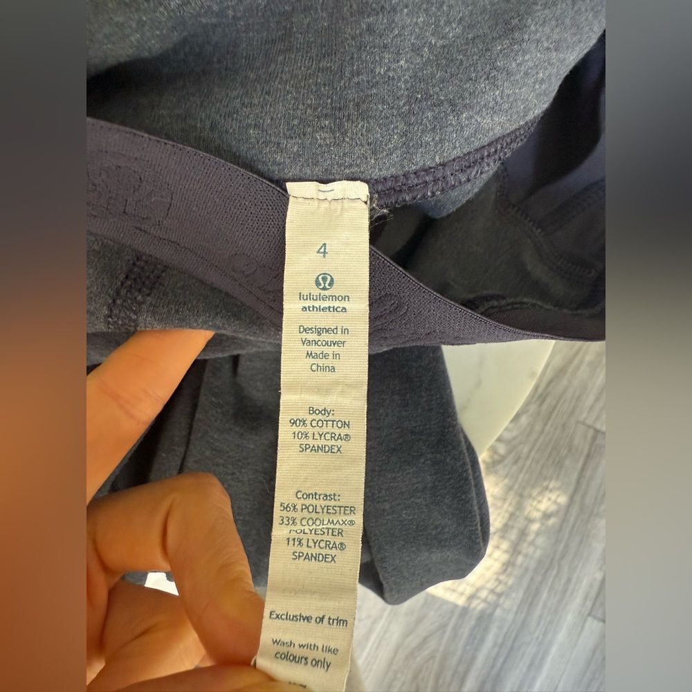 Lululemon Live Natural Pant Heathered Cadet Blue Size 4 logo waistband - Picture 7 of 8